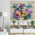 thumbnail image 3 of Designart 'Watercolor Floral Bouquet ' Floral Print on Natural Pine Wood, 3 of 3