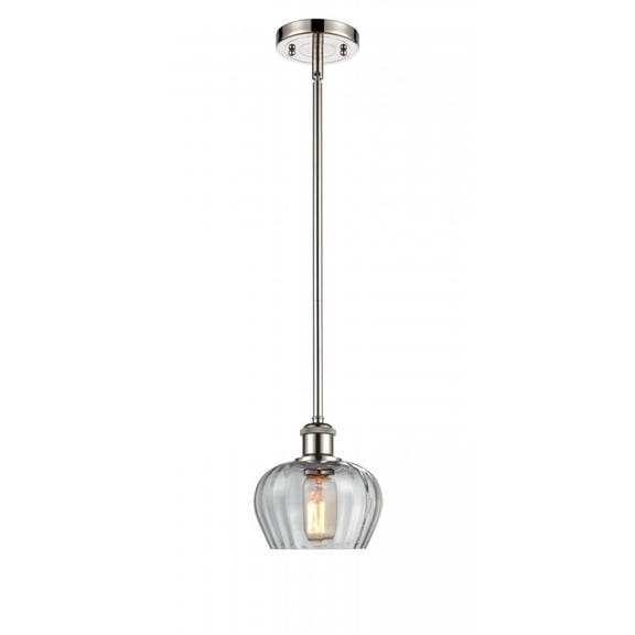 Innovations 516-1S-PN-G92-L-LED Large Fenton 1 Light Pendant part of the Ballston Collection, Polished Nickel