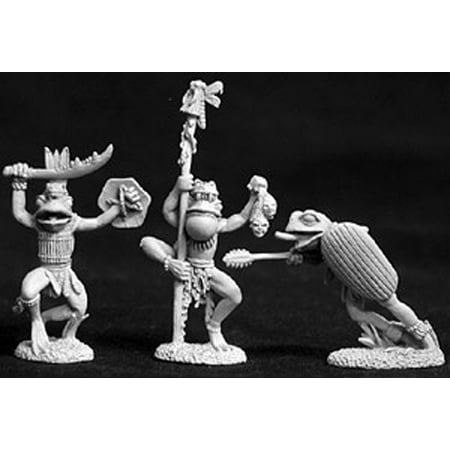 3 Channel Miniature - Reaper Miniatures Frogmen (3 Pieces) #02630 Dark Heaven Legends Unpainted Metal