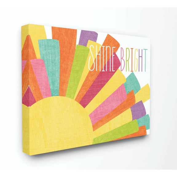 Stupell Industries Eclectic Shine Bright Colorful Sun Illustration Canvas Art, 30 x 24, by Alli Rogosich