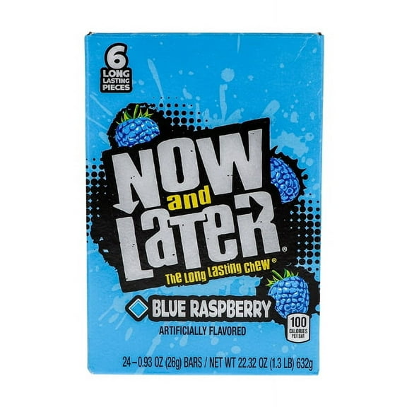 Now And Later Blue Raspberry - 24 Pack .93 Pz