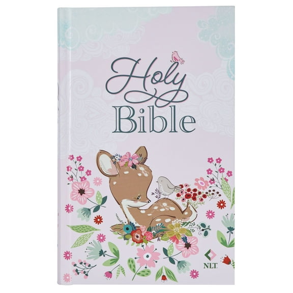 NLT Keepsake Holy Bible for Baby Girls Baptism Easter, New Living Translation, Blush Pink