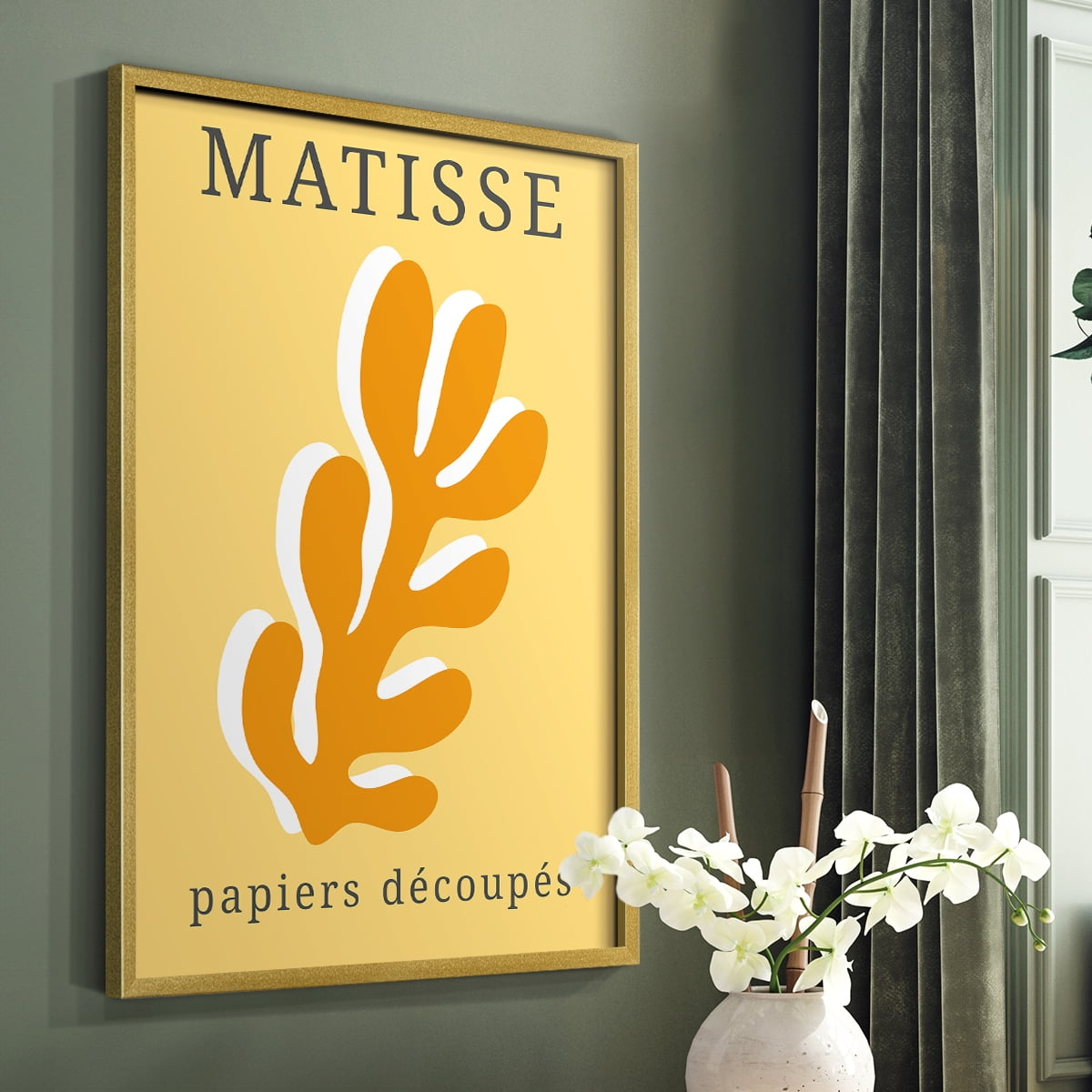 Matisse CCCLIX in Gold Solid Wood 8 x 10 Framed Print