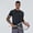 Black, variant on Men's Digital Print Ice Silk T-Shirt Breathable For Summer Fitness Running