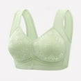 BVOFAR Daisy Bras for Older Women No Underwire Bra Soft Comfy Cotton Bras Full Coverage Push Up