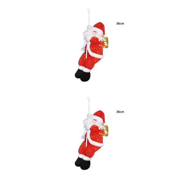 sweethay Colgante de Navidad, decoración de Papá Noel, escalada en el hogar, colgante de cuerda para árbol de Navidad, colgante de pared para Type2 NO2