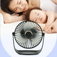 thumbnail image 4 of Oggfader Portable Fans for Indoors,New Night Light Mini Desktop Fan Household High Wind Silent Student Desktop Charging Fan,Black, 4 of 9