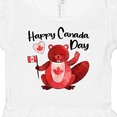 thumbnail image 4 of Inktastic Happy Canada Day Cute Red Beaver with Canadian Flag Girls Baby Dress, 4 of 5