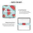 thumbnail image 5 of Logiee Tissue Box Cover 5X5X5'' PU Leather Tissue Holder Square Tissue Cube Box Organizer for Bathroom Vanity Countertop,Car,Night Stands,Office,Home,Kitchen (Watermelon), 5 of 8