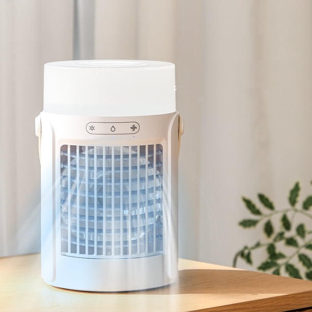 ¡Precios Insuperables!, Aire acondicionado portátil refrigerado por agua, ventilador, humidificador de escritorio con carga inalámbrica USB, enfriador portátil Akmoler
