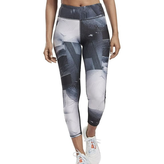 Reebok Womens 7/8 Tights Yoga Pants, Black, X-Small