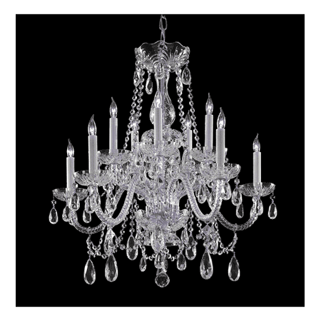 

Chandeliers 5 Light With Polished Chrome Clear Spectra Crystal Glass 26 inch 300 Watts - World of Lighting