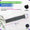 thumbnail image 2 of Microwave Charcoal Filter 11.02” x 2.52” for JX81D WB02X10943 GE Microwave Filter Replacement - This Carbon Filter Freshens and Filters Kitchen Air Entering the Over-the-Range Oven Vent Fan, 2 of 6