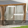 thumbnail image 5 of Outsunny 12'x19' Aluminum Pergola with Adjustable Louvered Roof, Natural, 5 of 10