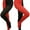 Black/Red, variant on Women's Two Toned Jester Tights w/ Reinforced Toe - Black/Purple - One Size Plus