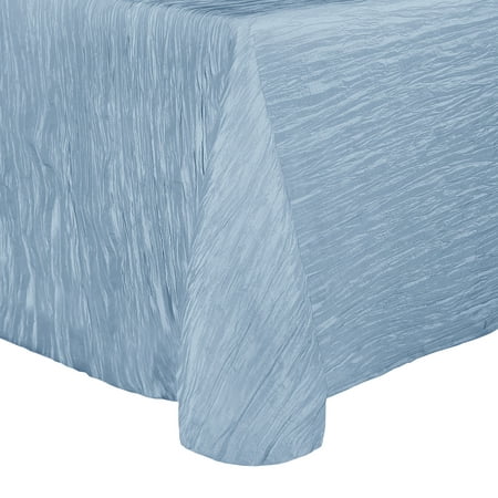 

Ultimate Textile Crinkle Taffeta - Delano 50 x 144-Inch Oval Tablecloth Ice Blue