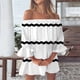 thumbnail image 1 of WILLBEST Vestidos para Mujer Verano Vestidos de Verano para Mujer Playa Sexy Hombros Descubiertos Túnica Casual Suelto Ajuste Manga Mini Vestido Floral Extra Grande, 1 of 3