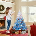 thumbnail image 3 of Gymax 5 FT Artificial Christmas Tree Hinged Snow Flocked Xmas Tree w/ 456 Branch Tips, 3 of 9