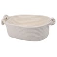 thumbnail image 1 of Cesta tejida decorativa Yongwei, cesta de almacenamiento tejida, cesta de cuerda de algodón con asa para guardería, pañales, mantas, juguetes y llaves., 1 of 7