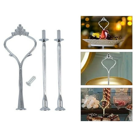 

WSSEY Tiered Tray Hardware for Cake Stand Mold Crown 3 Tier Cake Stand Fittings Hardware Holder for Wedding and Party Making Resin Cupcake Dessert Platter Serving Stand M78 X79 X49 Y87