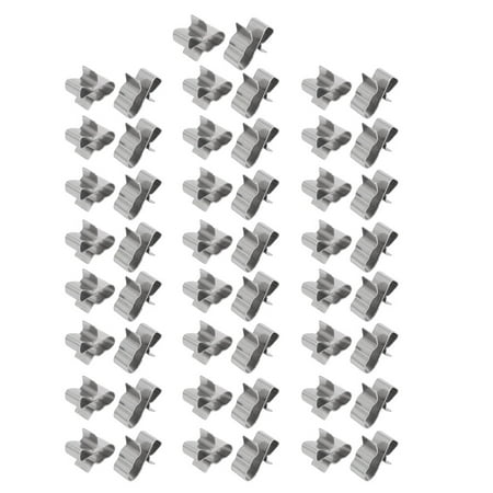 

Unique Bargains Solar Photovoltaic Parts Stainless Steel Cable Clip Clamp Silver Tone 50pcs