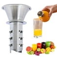 thumbnail image 3 of Lemon Squeezer, 2025 New Screw-Top Lemon Squeezer Steel Manual Hand Extractor Held with Filter Juice Built-In Oran, 3 of 8