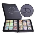 thumbnail image 1 of TopDeck 500 Card Ringless Zip Binder Pro - 9-Pocket Pages Side Load Sleeve TCG Storage Portfolio, Compatible with Pokemon, Yu-Gi-Oh, One Piece, MTG, Comic Trading Collectible Cards - Black, 1 of 4