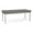 Asteroid Gray, variant on Amherst Steel Reception Waiting 18.5" 2 Seat Bench / Silver Steel / Blue