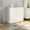 White, variant on Sink Cabinet For Kitchen, Double Door With One Shelf, Oak/ Gray, Stainless Steel, Easy To Install, Particle Board Construction Modern Kitchen Cabinet, And Assembly, Built