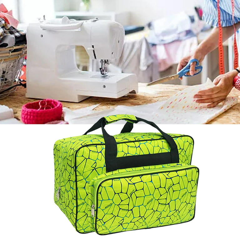 Deluxe Universal Sewing Machine Case, Portable Cover Tote Bag Sewing  Machines - Carrying Travel Storage Carrier Organizer for Accessories Green  