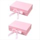 thumbnail image 1 of Caja de Regalo Rosa, Cajas de Regalo con Tapa y Cinta para Bodas, Almacenamiento y Cumpleaños. Caja de Regalo Plegable., 1 of 5
