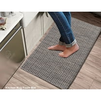 Luxurious Woven Cotton Cushioned Thiclk Kitchen Mat Rug - Anti-Fatigue, Anti-Skid - 18''x30''