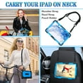 thumbnail image 3 of Kids 3-layer Design Case for Samsung Galaxy Tab S8 2022, with Pencil Holder 360 Rotating Kickstand Hand-strap/ Shoulder Strap Heavy Duty Protective Tablet Cover for Tab S7 2020 11 inch (Blue Black), 3 of 7