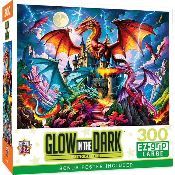 MasterPieces 300 Piece EZ Grip Jigsaw Puzzle - Triad of Fire - 18"x24"