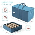 thumbnail image 3 of Hearth & Harbor Large Christmas Ornament Storage Box With Adjustable Dividers - Ornament Storage Container For 128 Holiday Ornaments or Decorations, 3 of 9