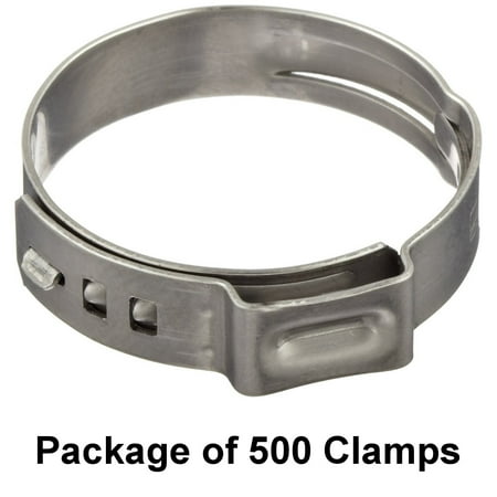 

Oetiker 16700020 StepLess Ear Clamp One Ear 7 mm Band Width Clamp ID Range 15.3 mm (Closed) - 18.5 mm (Open) (Pack of 500)