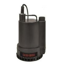 Red Lion 14942731 RL-MP16 115 Volt, 1/6 HP, 1300 GPH Manual Thermoplastic Submersible Utility Pump, 8-Ft. Cord, Black