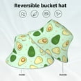 thumbnail image 5 of Daiia Avocado Pattern Bucket Hat - Trendy Cotton Sun Hat for Beach, Golf, Fishing - Fun Outdoor Vacation Boonie for Men and Women, 5 of 9