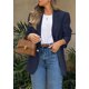 thumbnail image 5 of Blazer PRETTYGARDEN 2025 para mujer, casual, de negocios, azul marino, XL, 5 of 6