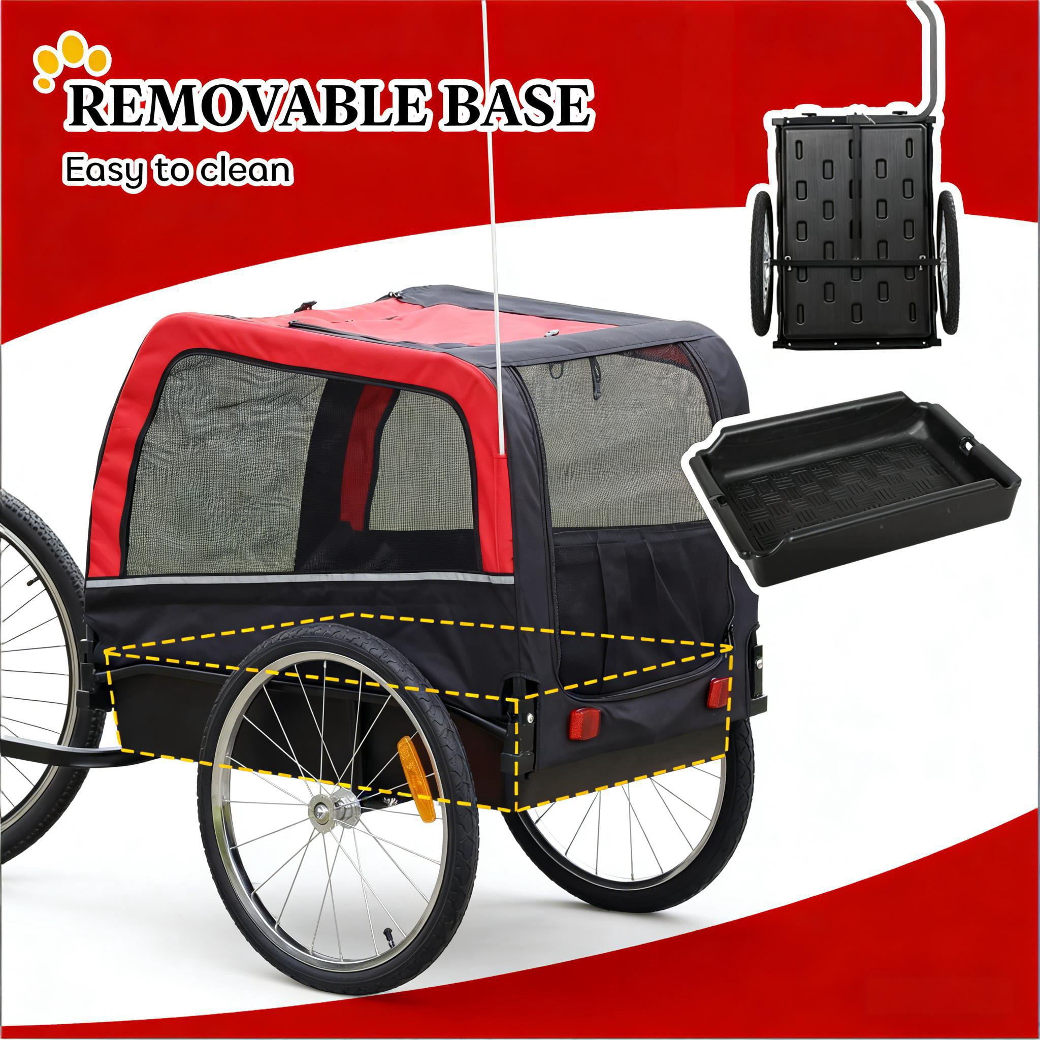 Pet Cart Bicycle Carrier, Dog Bike Trailer,Animal Bike Trailer