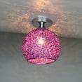 thumbnail image 2 of LYINGF Spherical Modern Semi-Flush Mount Ceiling Lampshade - Crystal Small Light Cover with Semi-Hollow Design, Easy to Install Universal Fit Ceiling Lamp Shade (Bulb Not Included), 2 of 4