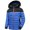 Blue, variant on XMMSWDLA 2022 Clearance Men Tops Winter Stitching Casual Thick Fit Side Seam Pockets Warm Zipper Cotton Jacket