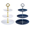 thumbnail image 4 of Advancent Soporte de pastel de 3 niveles, platos de boda para el té de la tarde, vajilla para fiesta, nuevos utensilios para hornear, bandeja de Kits de decoración para fiestas Negro, 4 of 6
