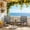 Gray, variant on 3 Piece Patio Set,Lofka Outdoor Furniture Bistro Table & Steel Chairs,Rust-Proof,Glass-Top Coffee Table,Space-Saving for Balcony,Garden, Lawn,Black