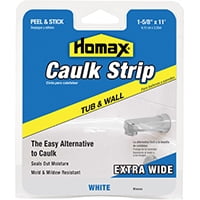 Homax White Silicone Caulk Strips - 7/8 In. X 11 Ft - Easy Caulk Alternative