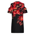 thumbnail image 4 of Roncen Sundresses for Women Beach Vacation 2026 Spring Cover Ups Short Sleeve T Shirt Dress Cold Shoulder Summer Dresses, 4 of 6
