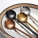 thumbnail image 5 of Set Of 8 Mini Espresso Spoons 5.3-inch Matte Black Frosted Handle Stainless Steel Coffee Spoons, 5 of 5