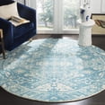 thumbnail image 2 of SAFAVIEH Restoration Vintage Eunice Border Wool Runner Rug, Light Blue/Ivory, 2'3" x 8', 2 of 10