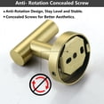 thumbnail image 3 of AITINKAN Bathroom Robe Hook Round Towel Hook in 304 Stainless Steel Brush Gold-4 pack Stainless Steel Finish, Nickel Finish, 3 of 5
