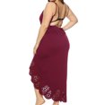 thumbnail image 4 of Plus Size Bathing Suit Cover up for Women Casual Spaghetti Strap Backless Beachwear Cover Up Sexy Wrap Long Dress Alsol Lamesa, 4 of 5